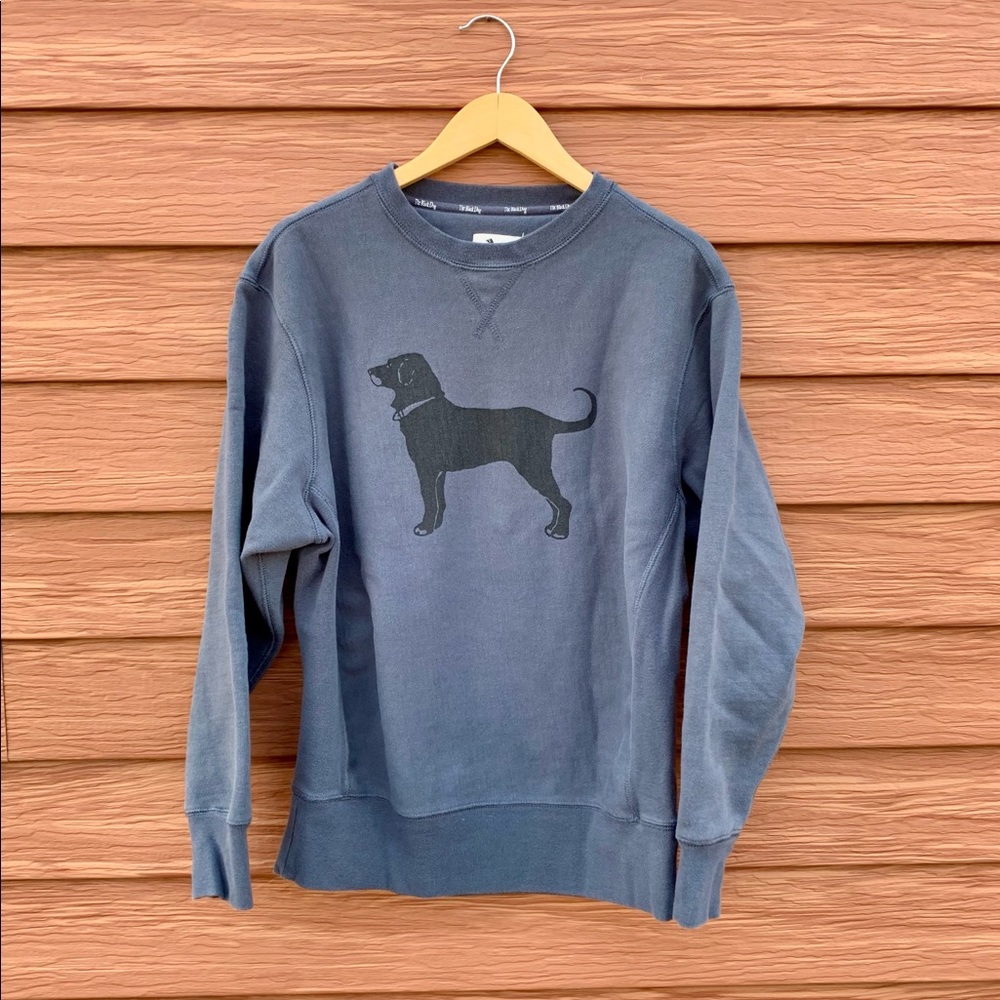 The Black Dog Navy Blue Crewneck Sweatshirt with Black Dog Graphic - Picture 2 of 11